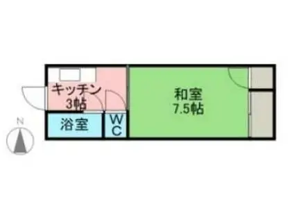 葵コーポ(1K/2階)の間取り写真