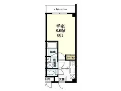 フローレンス魚崎北町(1K/1階)の間取り写真