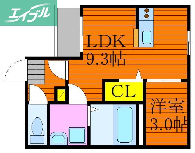 REGALEST MIRAI(1LDK/2階)の間取り写真