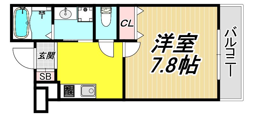 フジパレス稲野駅北II番館(1K/2階)の間取り写真