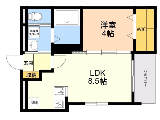ROBOT HOME 井尻Ⅳ(1LDK/2階)の間取り写真