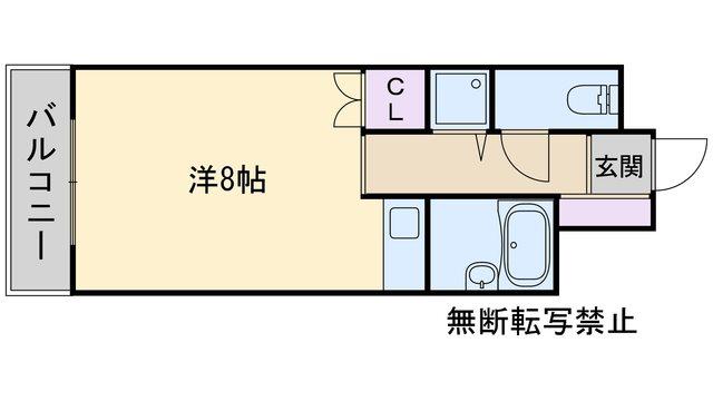アーバニー大賀(ワンルーム/3階)の間取り写真
