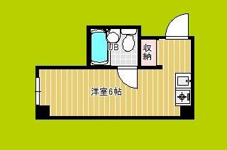堀江グリーンハイツ(ワンルーム/5階)の間取り写真