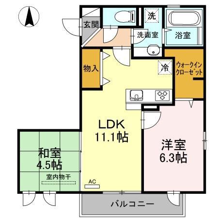 プレミアージュ(2LDK/2階)の間取り写真