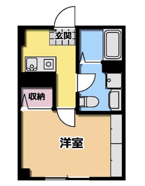 B2ND蕨(1K/3階)の間取り写真