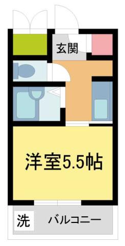永和マンション(1K/2階)の間取り写真
