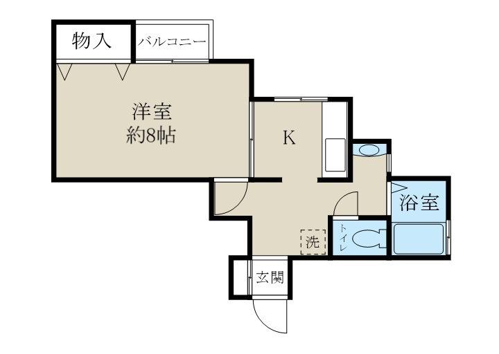 ヴィレッジ・ミヤ(1K/2階)の間取り写真