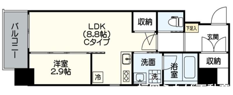 アヴァンティ祇園(1LDK/7階)の間取り写真