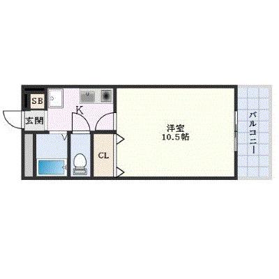 F-CITY倉敷(1K/1階)の間取り写真