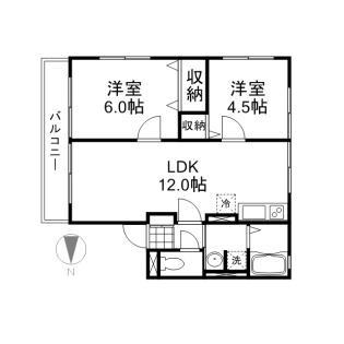 メゾンラフォーレ(2LDK/1階)の間取り写真