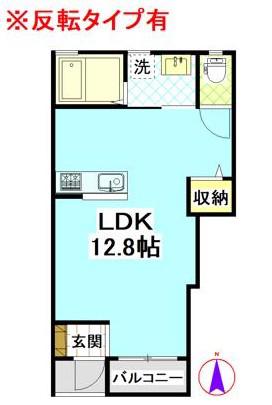 VHT A棟(ワンルーム/2階)の間取り写真