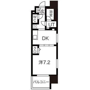 フローラル東別院(1DK/4階)の間取り写真
