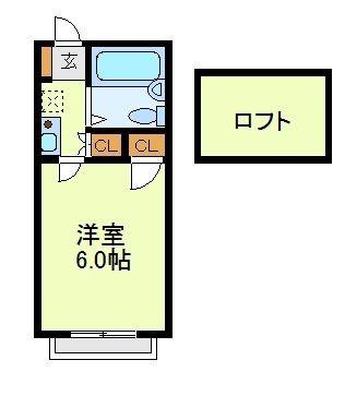 サーティーワン(1K/1階)の間取り写真