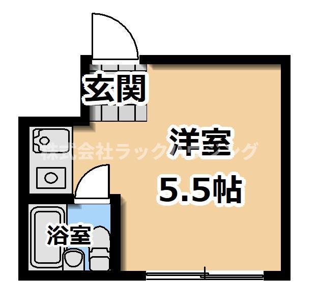 ベルファイブ(ワンルーム/1階)の間取り写真