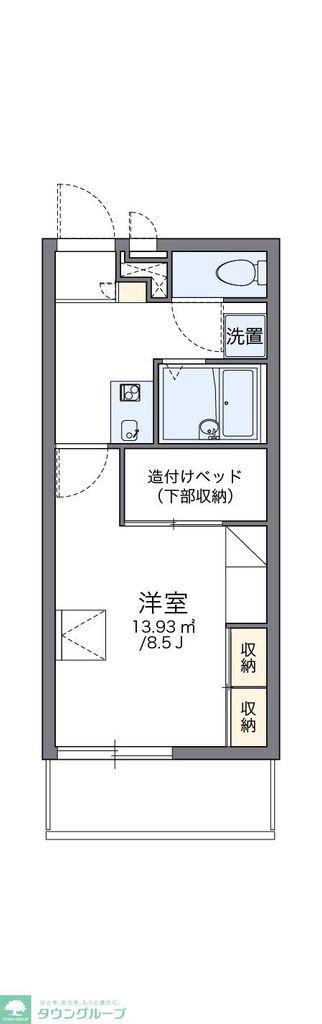 レオパレス日野OGMIII(1K/2階)の間取り写真