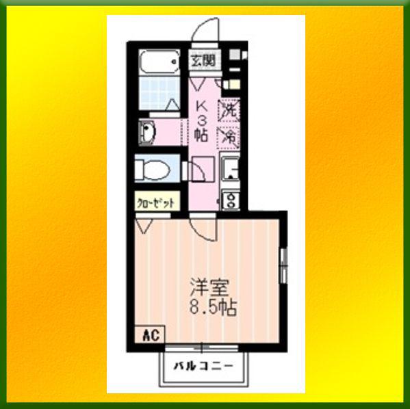 イル・ロトーレC棟(1K/1階)の間取り写真