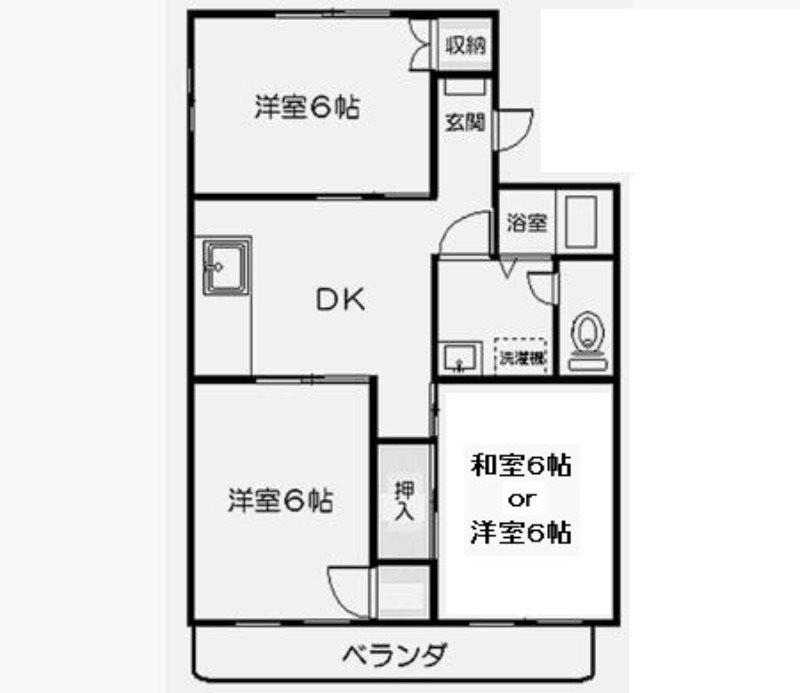 ラフォーレクラマエ(3DK/2階)の間取り写真