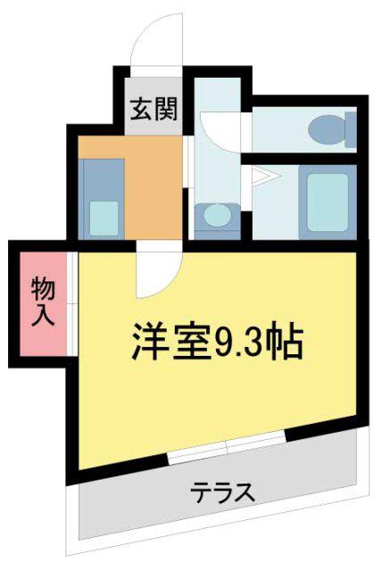エクセルコート芦屋(1K/1階)の間取り写真