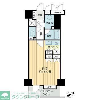 ライオンズシティ西新宿(ワンルーム/4階)の間取り写真