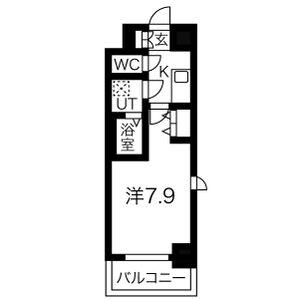 メイクス新栄(1K/11階)の間取り写真
