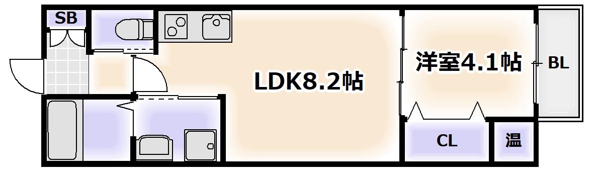 SEIKO OSAKA(1LDK/3階)の間取り写真