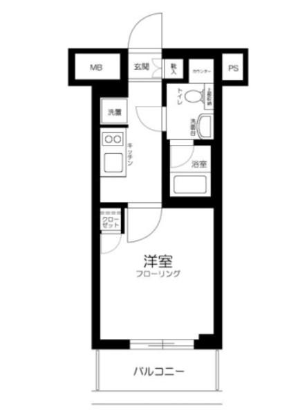 RISING PLACE堀切(1K/7階)の間取り写真