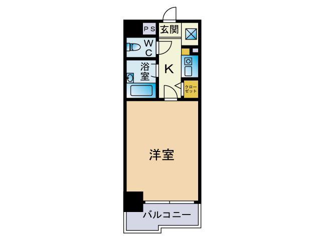 アーバンクルーザー高砂(1K/5階)の間取り写真