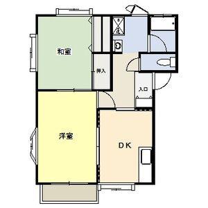 ハイランド白銀A(2DK/1階)の間取り写真