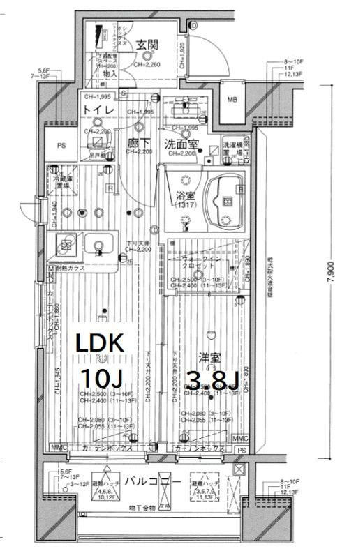 シティインデックス西五反田(1LDK/5階)の間取り写真