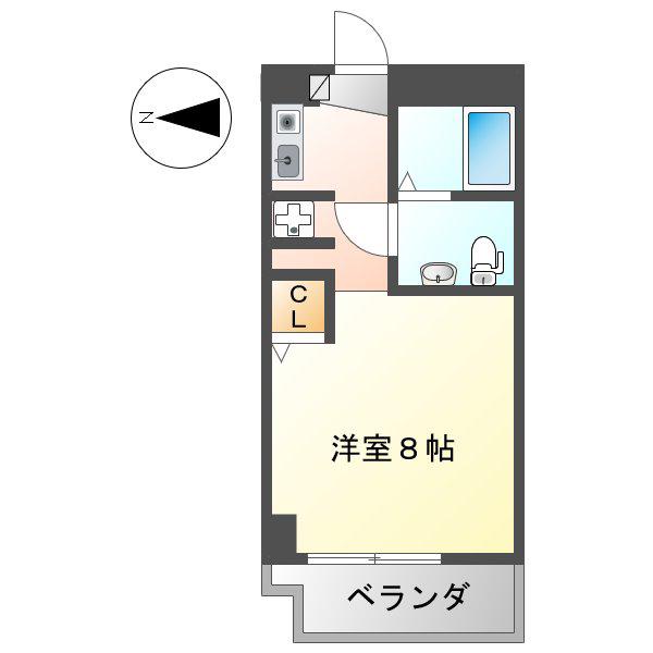 エスティープラザカナヤマST PLAZA KANAYAMA(1K/5階)の間取り写真