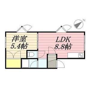 スカイハイツ(1LDK/3階)の間取り写真
