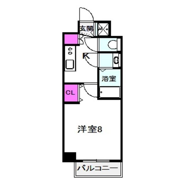 S-RESIDENCE 都島(1K/7階)の間取り写真