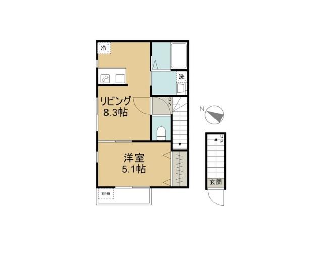 サクラコート(1LDK/2階)の間取り写真