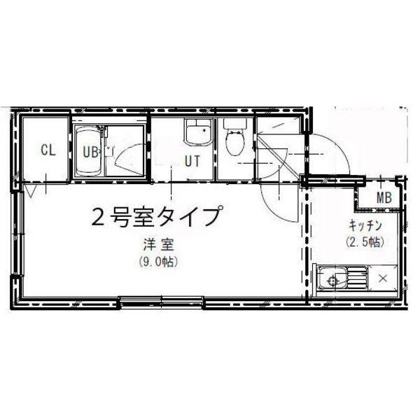 ライフジュエル美術館前(1K/3階)の間取り写真