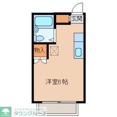 スリーゼ花小金井(ワンルーム/2階)の間取り写真