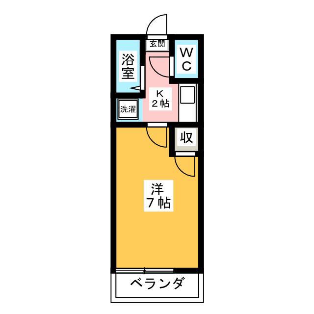ジョイフル(1K/2階)の間取り写真
