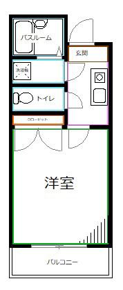 ロジエ高井戸弐番館(1K/3階)の間取り写真