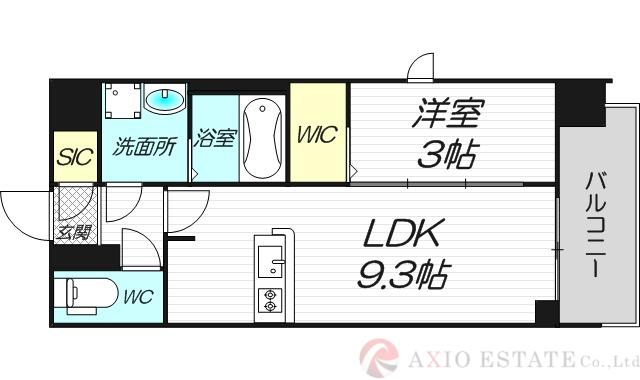 シーズンフラッツ新大阪サウス(1LDK/3階)の間取り写真