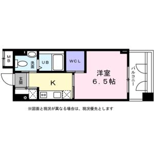 KDX千早レジデンス(1K/9階)の間取り写真
