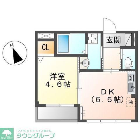 BELLE VIE (1DK/1階)の間取り写真