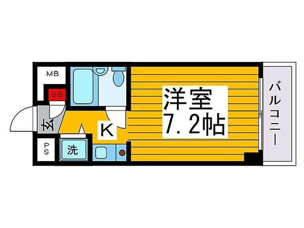 TATENOS南行徳(ワンルーム/1階)の間取り写真
