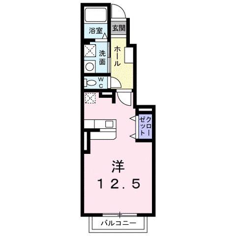メゾンドシャルム(ワンルーム/1階)の間取り写真