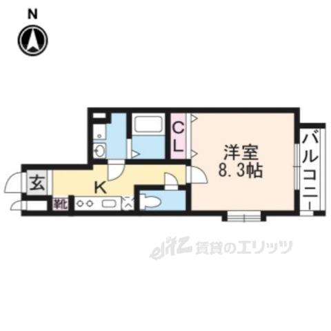 メゾンメルシー(1K/3階)の間取り写真
