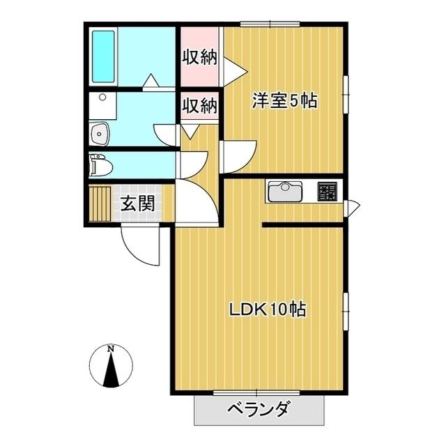 スリーゼ田町II(1LDK/1階)の間取り写真
