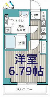 HYS YOKOHAMA LIGARE(1K/7階)の間取り写真