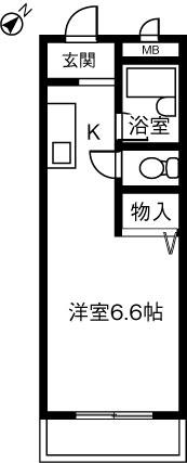 メゾン勝川(ワンルーム/3階)の間取り写真