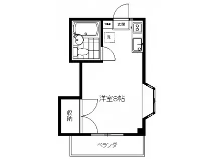 サンパレスYAJIMA(ワンルーム/1階)の間取り写真