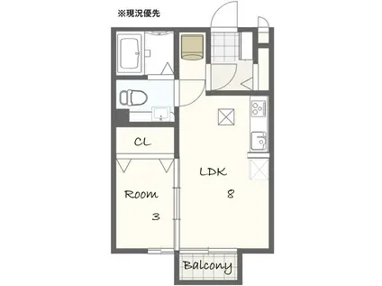 セジュールセイワ(1LDK/1階)の間取り写真