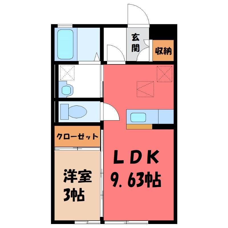 エテルノ(1LDK/1階)の間取り写真