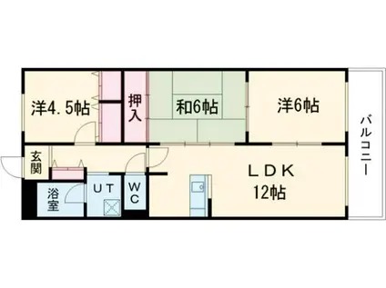 ヴィーブル18(3LDK/3階)の間取り写真